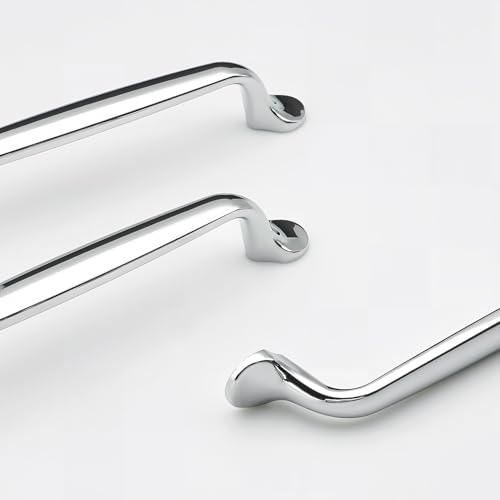 10 Pack Polished Chrome Cabinet Pulls 5 Inch/128mm Hole Center Solid Zinc Alloy Handles Drawer Dresser Polished Nickel Kitchen Cupboard Bathroom Furniture Hardware - color: 10pack - Polished Chrome, size: 5"/128mm Hole Center
