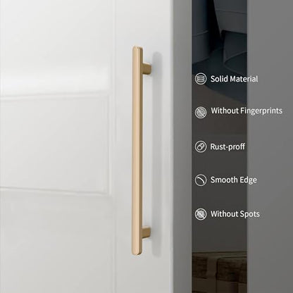 10 Pack 7.5 Inch(192mm) Kitchen Cabinet Handles Champagne Bronze Cabinet Pulls Champagne Gold Kitchen Cabinet Hardware Drawer Pulls for Cupboard Wardrobe - color: Champagne Gold, size: 7.5"/192MM Hole Center