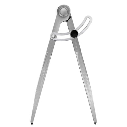8 inch Metal Compass Scribe, Alloy Professional Woodworking Compass with Wing - size: 8 inch without pencil holder
