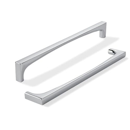 khtumeware 5 Pack Solid Handles 12-Inch(305mm) Polished Chrome Cabinet Pulls,Heavy Duty for Kitchen Cabinets, Cupboards, Drawers and Bathroom Hardware - color: Polished Chrome, size: 12"(305mm) Hole Center, style: 5-Pack