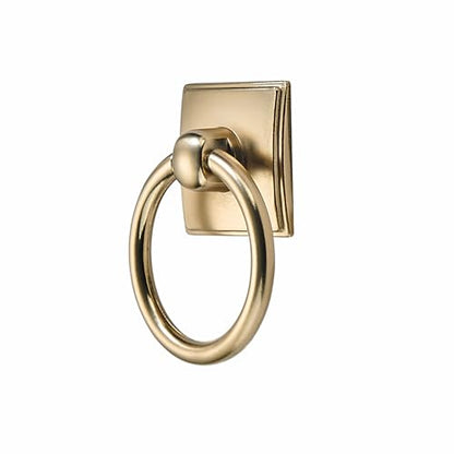 khtumeware 2-Pack 1.9 Inch Champagne Bronze Cabinet Knobs - Ring Pull Drawer Handles for Dresser, Kitchen Cabinets - Durable Zinc Alloy Hardware. - color: Champagne Bronze