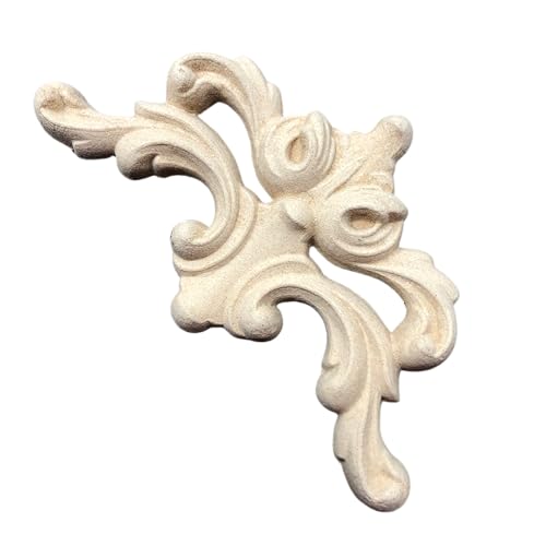 WoodUbend WUB1365 Pack of 2 Pediment Applique - Heat Bendable & Flexible Wood Onlays 7x12cm - DIY Craft, Furniture & Home Decor - Easy to Apply & Paint - Versatile, Reusable & Decorative Decals - size: WUB1365