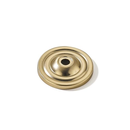 khtumeware 10 Pack Brushed Gold Backplate for Cabinet Knobs Brushed Brass Cabinet Hardware Knob Backplate/Back Plate. - color: Brushed Brushed Brass