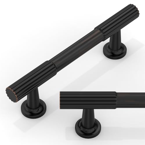 10 Pack Oil Rubbed Bronze Cabinet Pulls 3 Inch(76mm) Kitchen Cabinet Handles Cabinet Hardware for Drawer Pulls - color: Oil Rubbed Bronze, size: 3" Hole Center