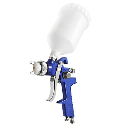 HVLP Spray Gun Gravity Feed, 600CC Capacity, with 1.4mm Nozzle Professional Air Paint Sprayer Spray Guns for Painting Cars - color: Blue, size: 1.4 mm Nozzle-600 cc-Blue