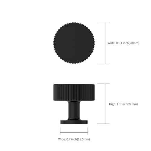 Asidrama 10 Pack Matte Black Kitchen Cabinet Knobs - color: Matte Black
