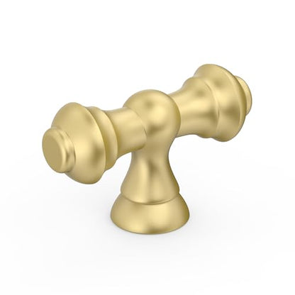 Amerdeco 10 Pack Brushed Gold Kitchen Cabinet Knobs 2.1" - color: Brushed Gold, size: Knobs