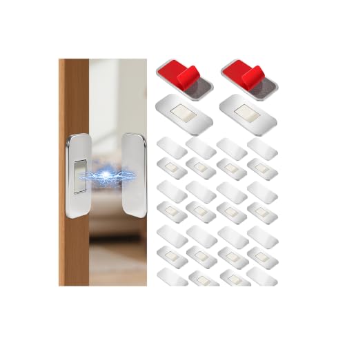 16 Pack Cabinet Door Magnet for Closure, Magnetic Drawer Closure with Ultra Thin Adhesive Catch No Drill, Door Magnetic Catches Latch for Kitchen, Pantry, Keep Cabinets Closed, Easy Install - size: 16 Pack