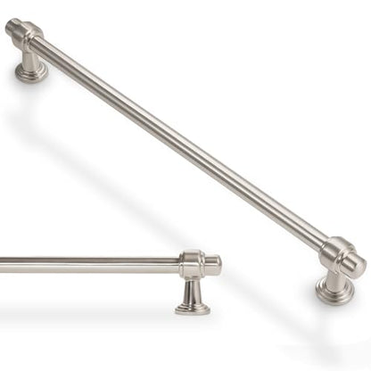 10 Pack 10 Inch Kitchen Cabinet Handles Brushed Satin Nickel Cabinet Pulls Silvery Drawer Pulls Zinc Alloy Kitchen Hardware - color: Brushed Satin Nickel, size: 10'' Hole Center(254mm)