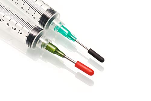 Mini Industrial Syringe Pack - 10ml Luer Lock Syringes, 14 and 18 Gauge Blunt Needles, Covers and Syringe Caps | Precision Crafting, Gluing, Refilling Pens and Empty Cartridges, Repairs