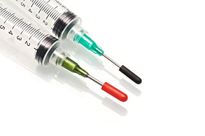 Mini Industrial Syringe Pack - 10ml Luer Lock Syringes, 14 and 18 Gauge Blunt Needles, Covers and Syringe Caps | Precision Crafting, Gluing, Refilling Pens and Empty Cartridges, Repairs