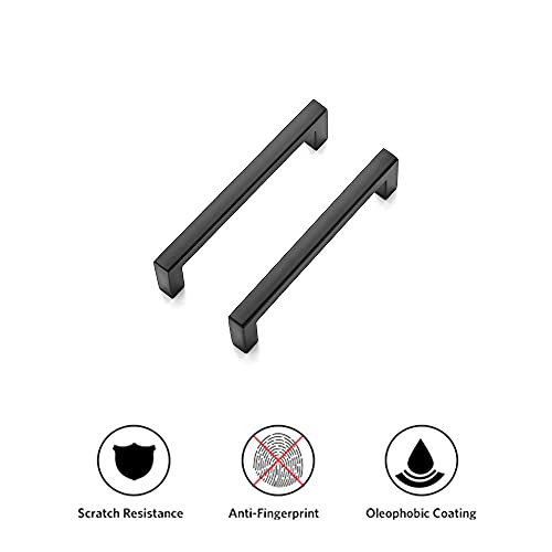 Ravinte Matte Black Cabinet Handles Solid Cabinet Pulls 3-3/4 Inch 30 Pack - color: Black, size: Flat Black 3-3/4'' Hole Center