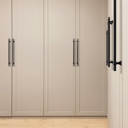 Cabinet Pulls Matte Black Cabinet Handles, 10 Pack 5 Inch Kitchen Door Cupboard Wardrobe Drawer Handles, Cabinet Hardware Bar Drawer Pulls, 128mm Hole Centers - color: Black, size: 5 inch Hole Centers Pull