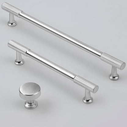 VEHCIL 20 Pack Brushed Nickel Cabinet Handles, 5" Hole Centers Kitchen Cabinet Pulls Drawer Dresser Handles Cabinet Hardware for Kitchen Cupboard, Solid Zinc Alloy - color: Brushed Nickel (20PACK), size: 5 Inch Hole Center