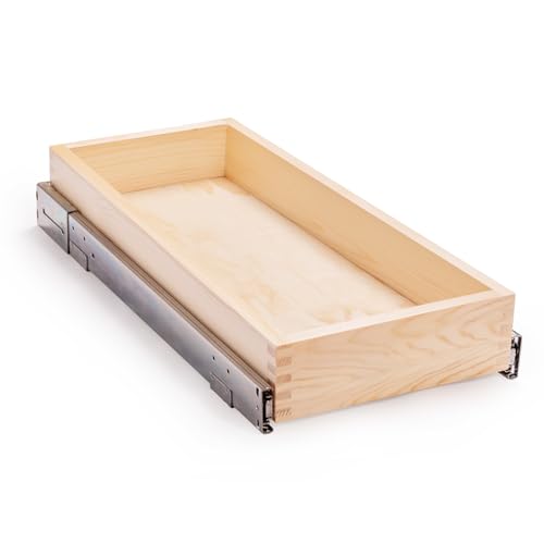 Mulush Pull Out Cabinet Organizer 11”W x 21”D x 3”H Slide Out Drawer