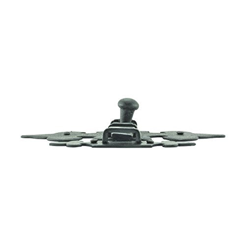 Cabinet Latch Wrought Iron Black Fleur De Lis 6" Pack of 10 Renovators Supply - size: Pack of 10