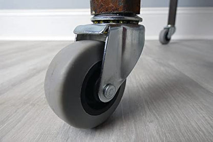 Shepherd Hardware 9790 2-Inch Swivel Stem Caster, Rubber Wheel, 7/16-Inch Stem Diameter, 125-lb Load Capacity,Grey, Gray - size: 2 Inch