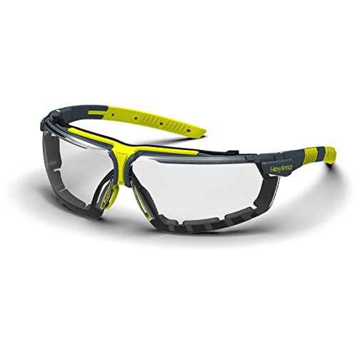 HexArmor VS300 Safety Glasses with Adjustable Side Arms Z87+ for Men and Women - color: Clear With Gasket / Anti Fog Anti Scratch, size: Single