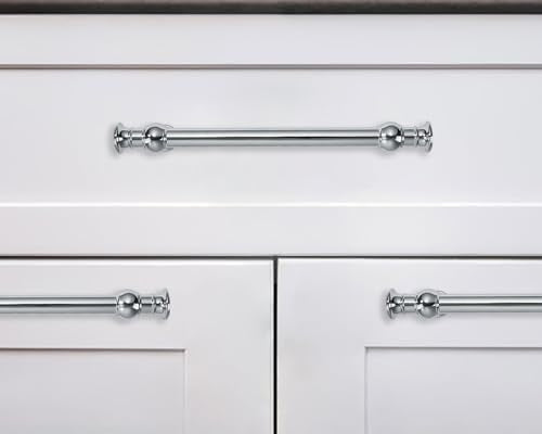 2 Pack 3 Inch Hole Center Polished Chrome Cabinet Pulls-Heavy Duty Solid Cabinet Handles Suitable for Cabinets, Dressers, Kitchens and Bathroom cabinets - color: Polished Chrome, size: 3 Inch hole center, style: 2-Pack