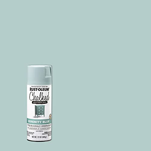 Rust-Oleum 302595 Series Chalked Ultra Matte Spray Paint, 12 Ounce (Pack of 2), Serenity Blue