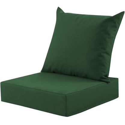 Outdoor Deep Seat Cushion Set, 24x24 Inch, Forest Green, Set of 1 - color: Forest Green