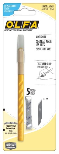OLFA Graphic Art Knife Set (AK-1/5B) - Pen-Style, 1 Knife & 5 KB Blades