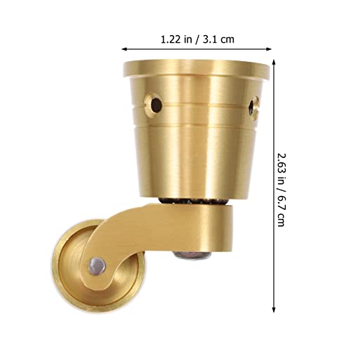 TEHAUX Furniture Casters 2.63 Round Cup Wheels 360 Swivel Universal Caster for Office Furniture Sofa Chair Cabinet and Table Legs Quiet Floor-Safe Installation with 3 Screws