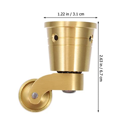 TEHAUX Furniture Casters 2.63 Round Cup Wheels 360 Swivel Universal Caster for Office Furniture Sofa Chair Cabinet and Table Legs Quiet Floor-Safe Installation with 3 Screws