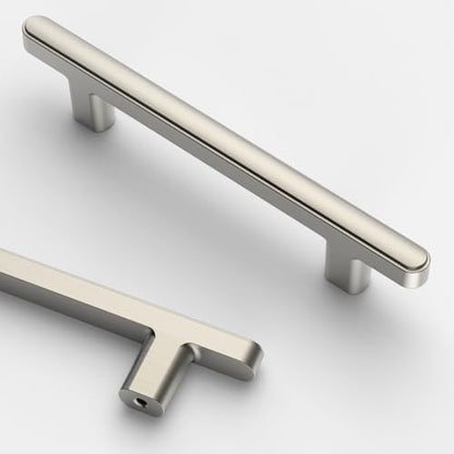 Asidrama 10 Pack 3.75 Inch(96mm) Brushed Satin Nickel Kitchen Cabinet Handles, Cabinet Pulls Kitchen Cabinet Hardware for Cupboard Drawer Pulls - color: Brushed Satin Nickel, size: 3.75" Hole Center, style: 10 Pack