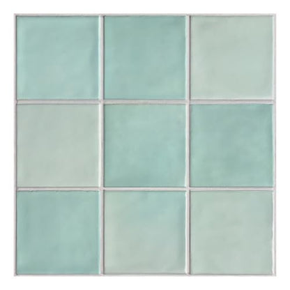 Commomy Matte 3D Peel and Stick Tile 10 Pcs 11.8"x11.8",Light Teal Green - color: Light Teal Green