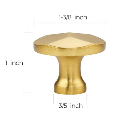 Ravinte Brushed Brass Round Cabinet Hardware Knobs,Zinc Knobs,25 Pack - color: Brushed Brass