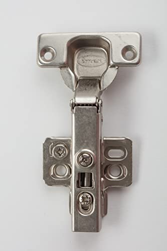IMEX - Cabinet Door & Kitchen Hinges - Soft Close & Slide On - Full Overlay Lazy Susan Hardware - Metal Face Frame Plate for Floded - Packs with Plates & Mounting Screws Included (5 Pack)