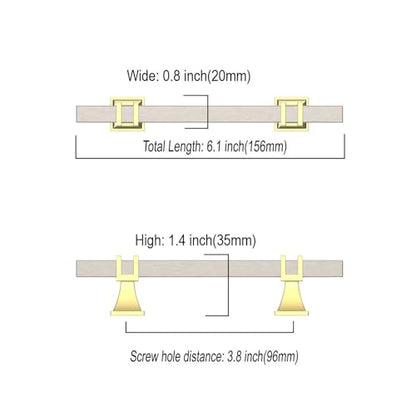 Asidrama 10 Pack 3.75 Inch(96mm) Brushed Satin Nickel and Gold Kitchen Cabinet Handles, Cabinet Pulls Kitchen Cabinet Hardware for Cupboard Drawer Pulls - color: Nickel-Gold, size: 3.75" Hole Center