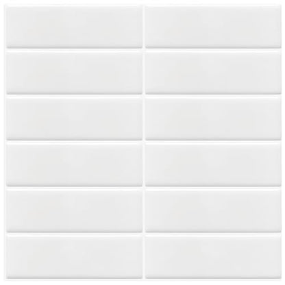 Peel and Stick Tile, New Upgrade Thicker Design Self Adhesive 12" x 12" Large Premium Finger Tiles for Kitchen,Bathroom, Living Room, RV Etc (10-Sheet,White). - color: White