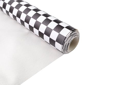 Wento Soft Faux Leather Rolls 15” x 54” Checker PU Leather Sheets Roll Very Suitable for Leather Crafts,Covers，Holster,Wallet - color: Checker