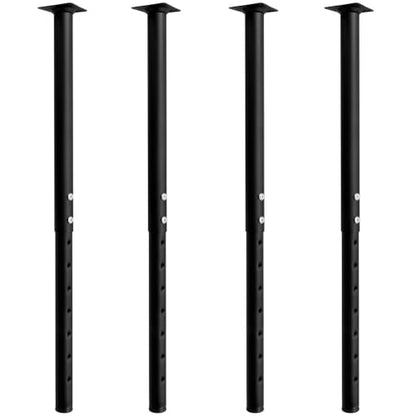 Jahof Adjustable Table Legs 22-36 inch (55-90 cm), Ø42/38 mm (4, Black) - color: Black