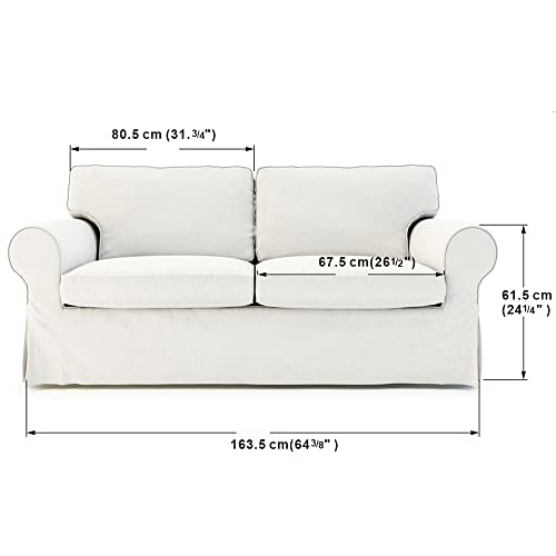 MASTERS OF COVERS Ektorp Loveseat (2 Seat) Cover Replacment Slipcover-Black - color: Loveseat Cover-black