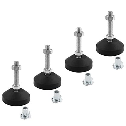 Luomorgo M10 Leveling Feet with T-Nut, 4 Pcs, D50 x M10 x H50 - size: D50 x M10 x H50