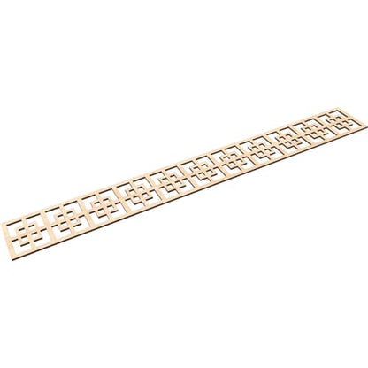 46 1/4"W x 6"H x 1/4"T Cambridge Fretwork Moulding, Birch - color: Birch, size: 6-in. H x 0.25-in. T