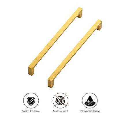 Ravinte Brushed Brass Solid Pulls Cabinet Handles 7-1/2 Inch 30 Pack - size: 7-1/2 Inch Hole Center
