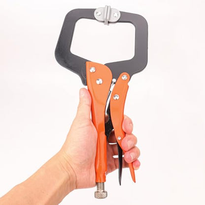3 Pack 11 Inch Locking C Clamp, Versatile C Clamp Locking Pliers, Heavy Duty Vice Grips for Home Improvement, Welding & Workshop - size: 3 Pack 11 Inch