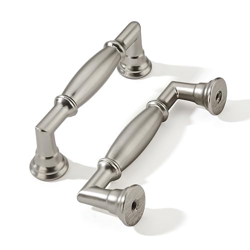 khtumeware 10 Pack 3-1/2 Inch(89mm) Brushed Satin Nickel Cabinet Pulls Heavy Duty Soild Cabinet Handles Kitchen Cabinet Hardware for Cupboard Drawer Handles - color: Brushed Nickel, size: 3-1/2"(89mm)Hole Center