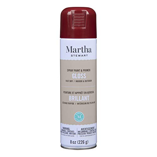 MARTHA STEWART Paint & Primer 8oz Spray Paint, Gloss Chipotle (42885) - color: Gloss Chipotle
