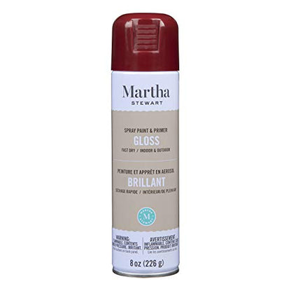 MARTHA STEWART Paint & Primer 8oz Spray Paint, Gloss Chipotle (42885) - color: Gloss Chipotle