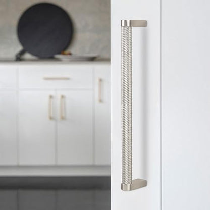 10 Pack 12-5/8 Inch (320mm) Brushed Satin Nickel Kitchen Cabinet Handles Knurled Cabinet Pulls Drawer Pulls Kitchen Hardware - color: Brushed Satin Nickel, size: 12-5/8'' Hole Center(320mm)