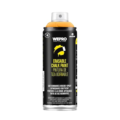 WEPRO MTN Water-Based Chalk Spray Paint – Orange – 400ml – Matte Decorative Finish - color: Orange