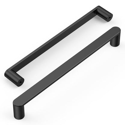Amerdeco 10 Pack ZH0005MB Matte Black Cabinet Pulls 7.5" - color: Matte Black, size: 7.5" hole center