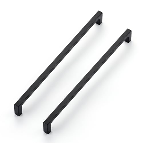 Ravinte Matte Black Kitchen Cabinet Handles 10 Inch Pulls 35 Pack - color: Matte Black, size: 10 Inches Hole Center