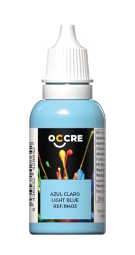 OcCre Premium Quality Satin Acrylic Paint, Primer and Stains for Display Models, Sold Individually (Light Blue 20 ml) - color: Light Blue 20 ml