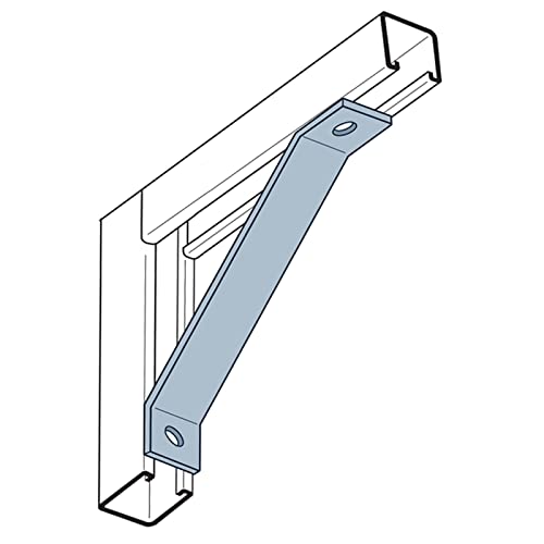 4 Pcs 12" Strut 45 Degree Corner Brace for 1-5/8" Strut Channel,7/32" Thick - size: 12 Inch